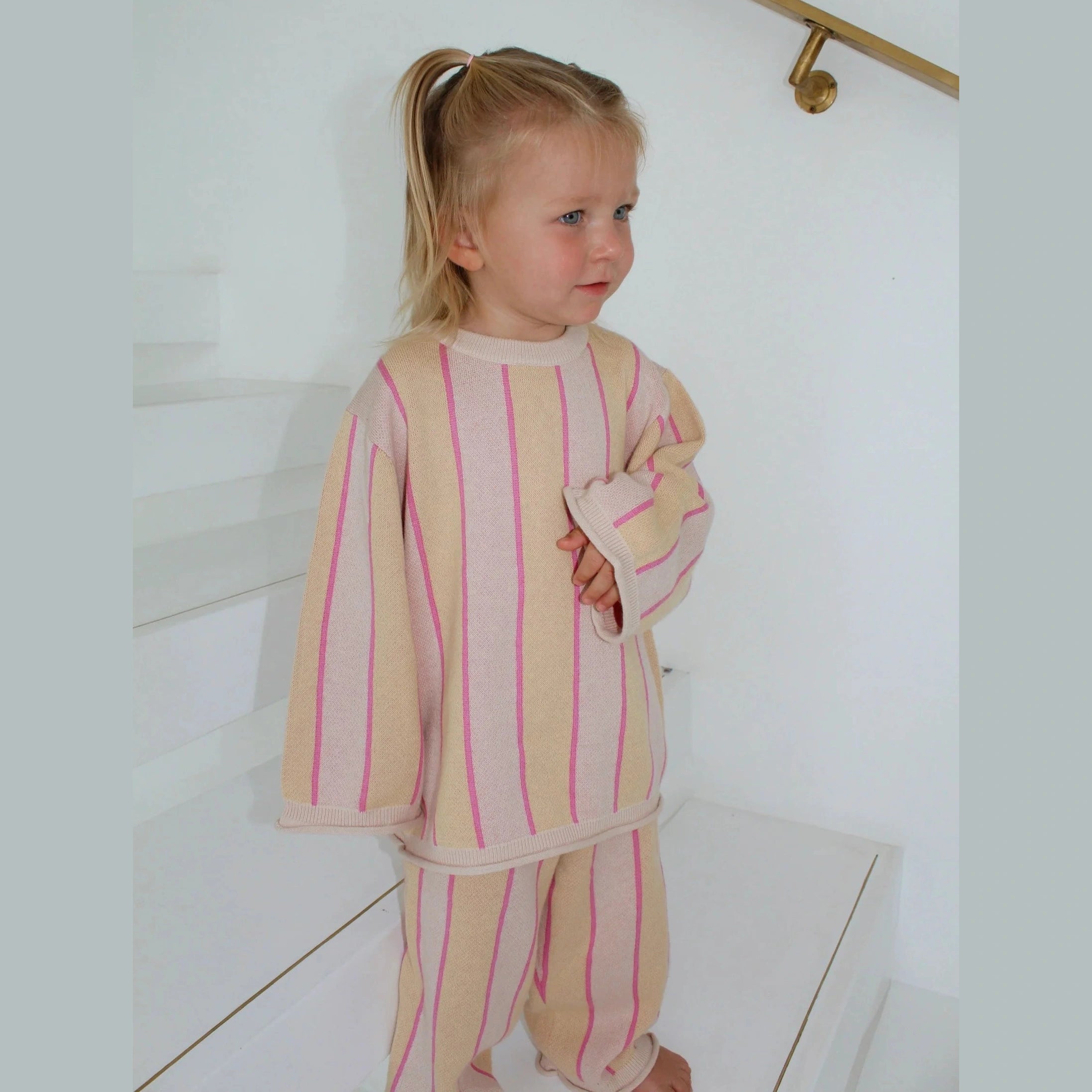 OLAS SUPPLY Haze mini knit top - Sunlight stripe
