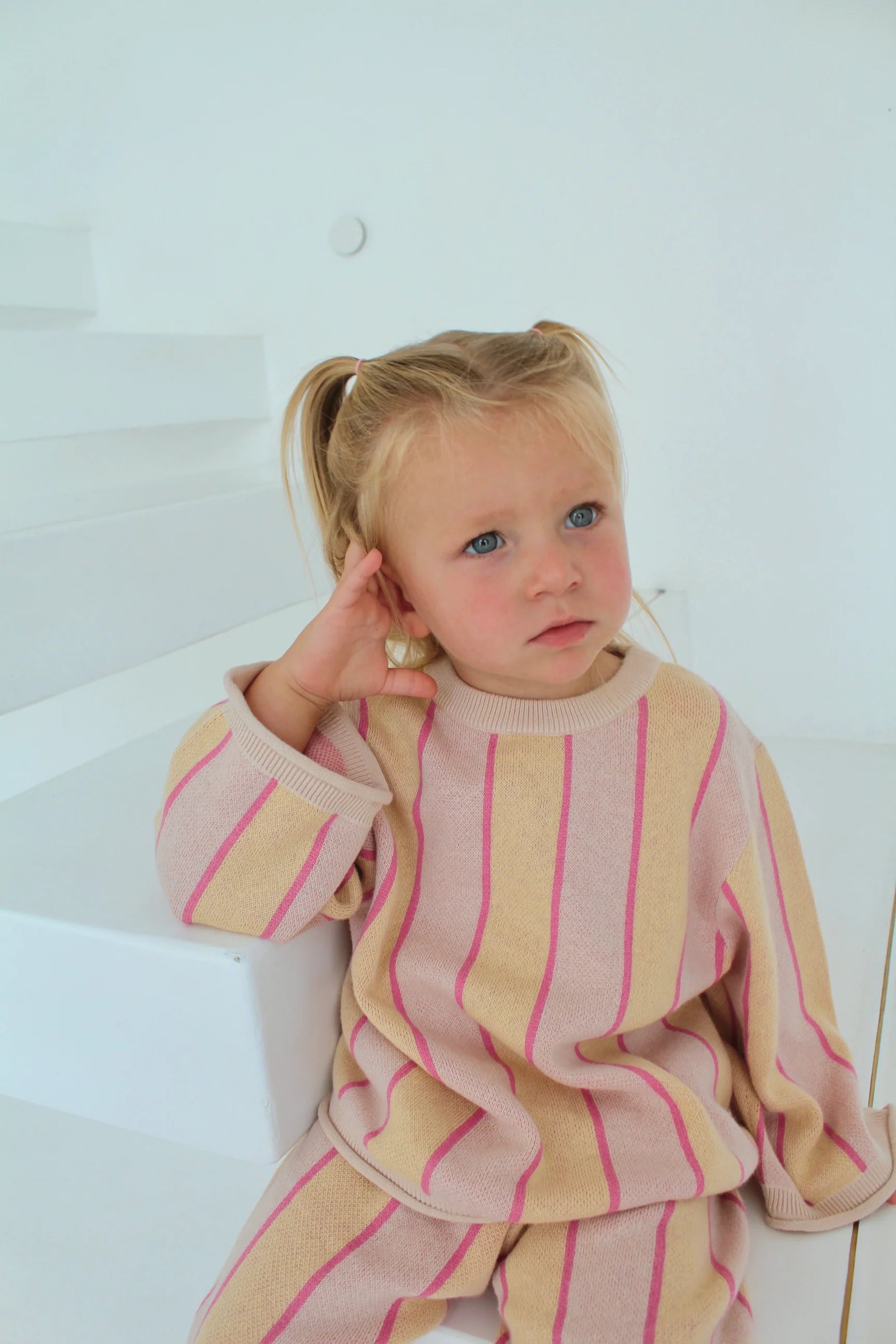 OLAS SUPPLY Haze mini knit top - Sunlight stripe