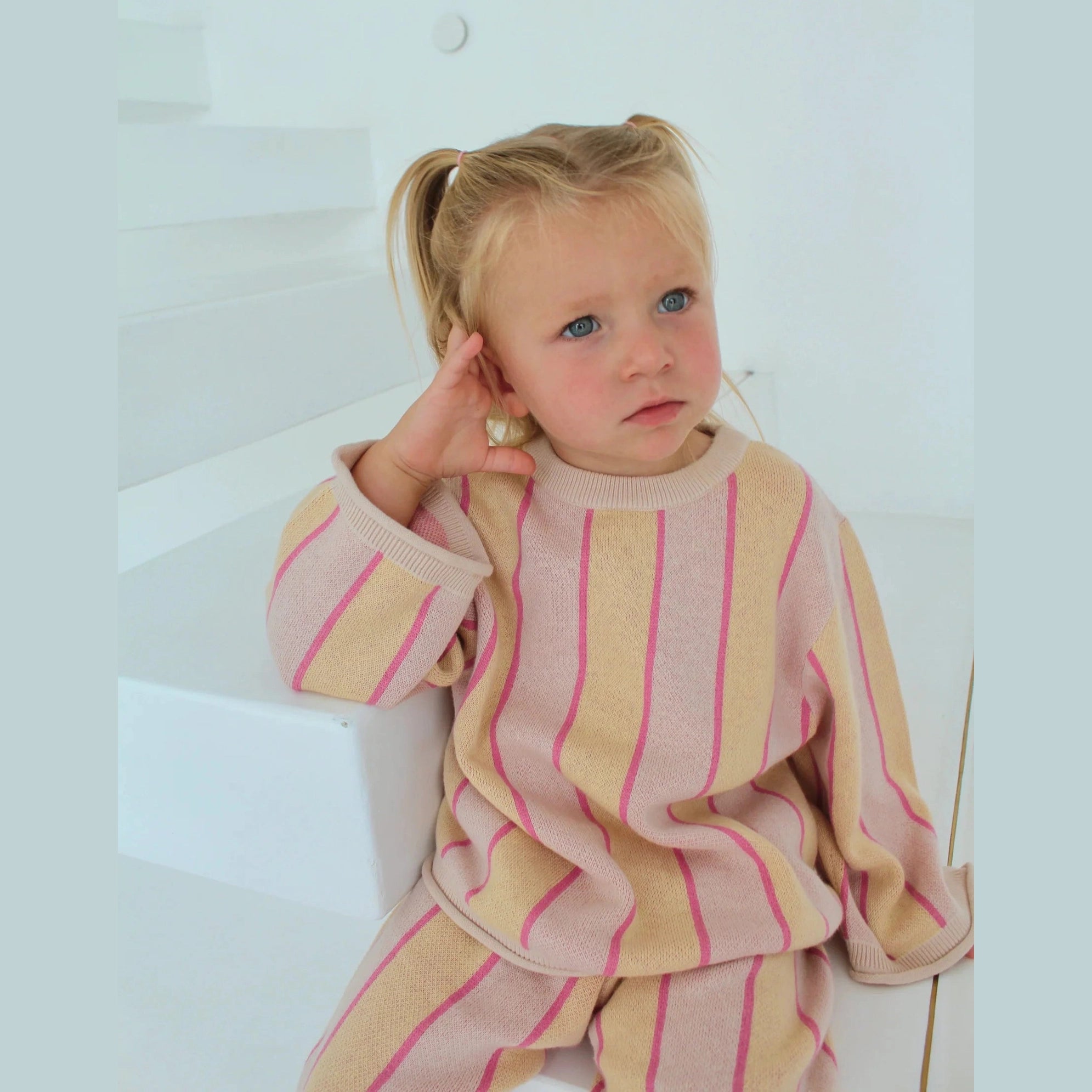 OLAS SUPPLY Haze mini knit top - Sunlight stripe