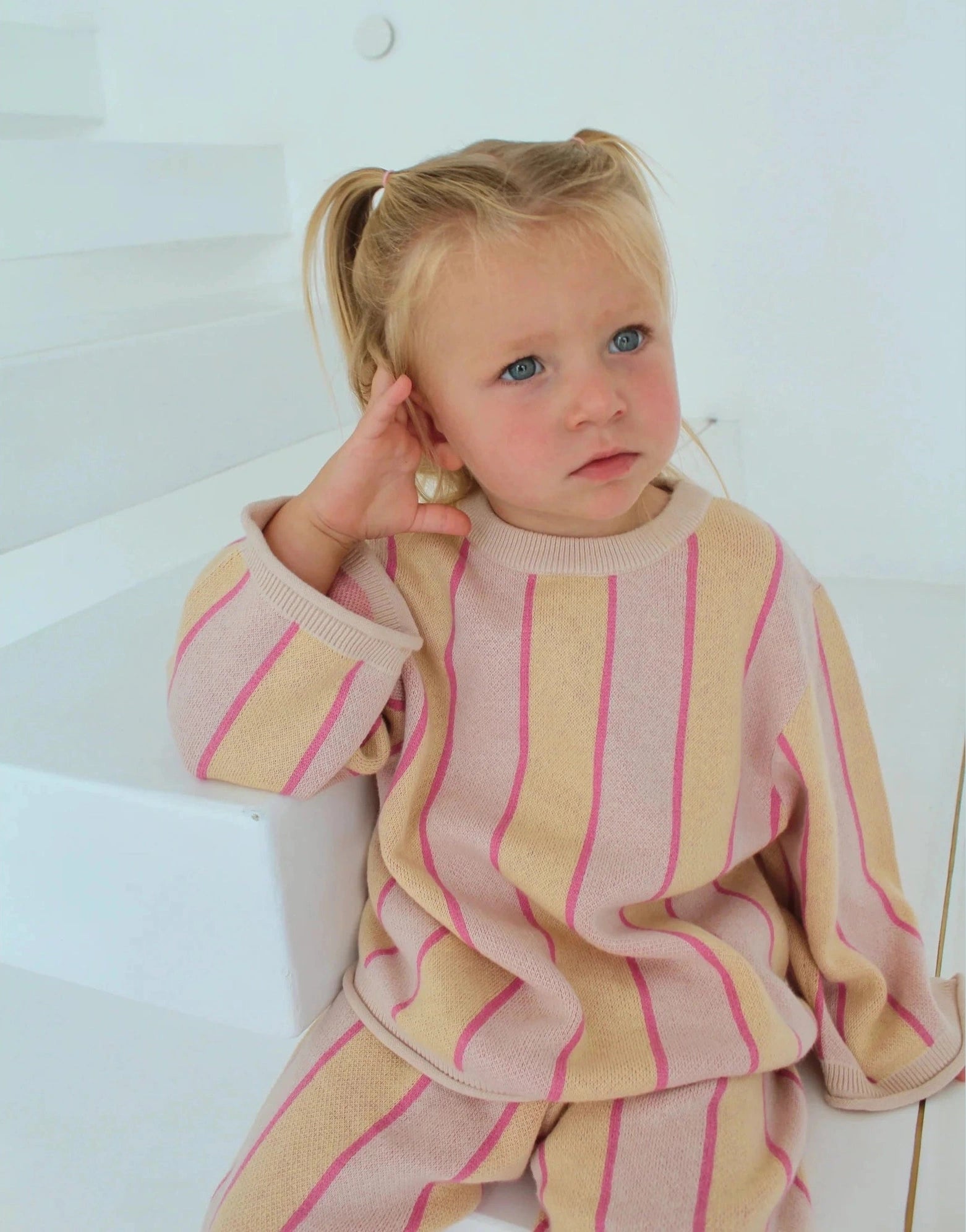 OLAS SUPPLY Haze mini knit top - Sunlight stripe