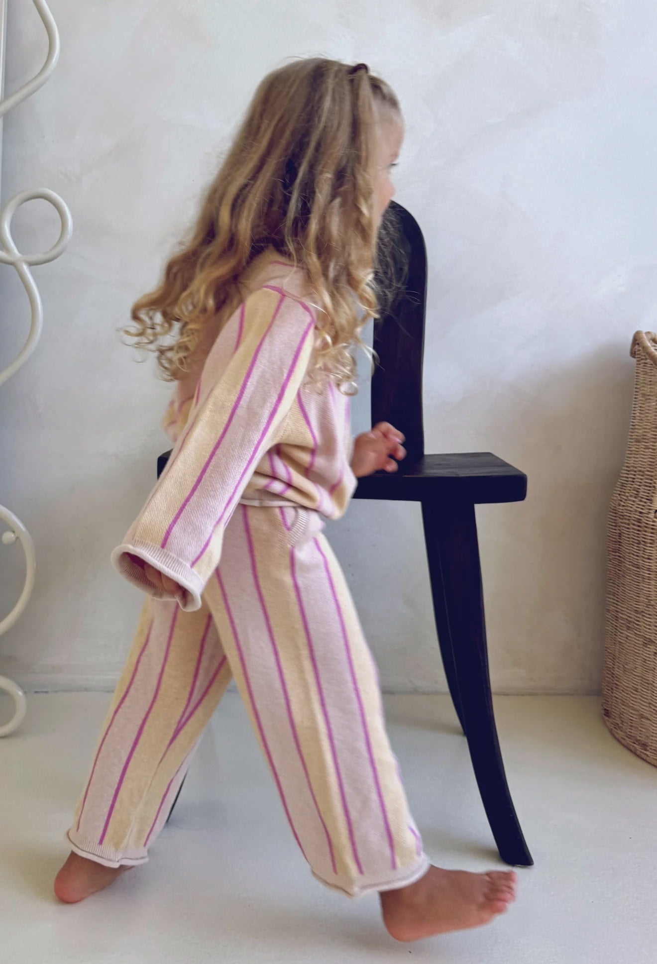 OLAS SUPPLY Haze mini knit pant - Sunlight stripe
