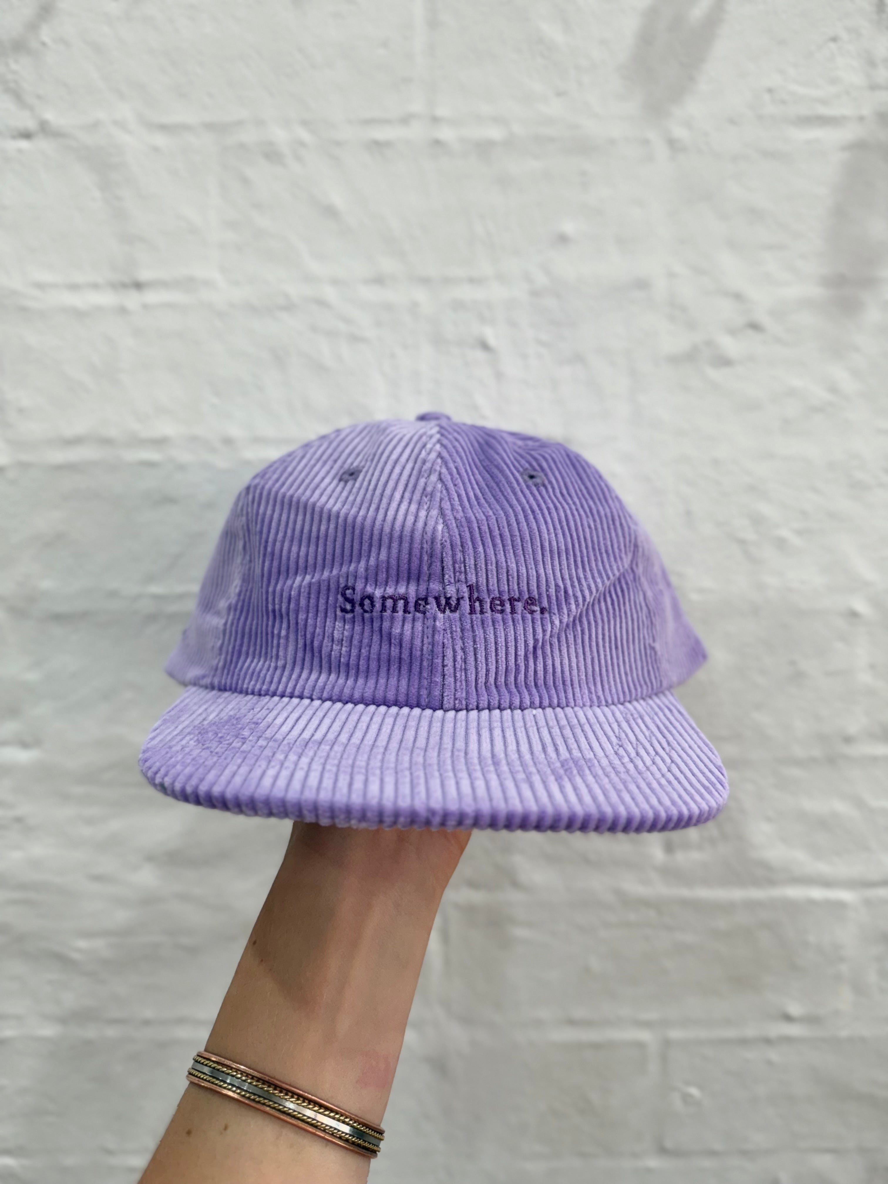 SOMEWHERE corduroy dad cap - Purple