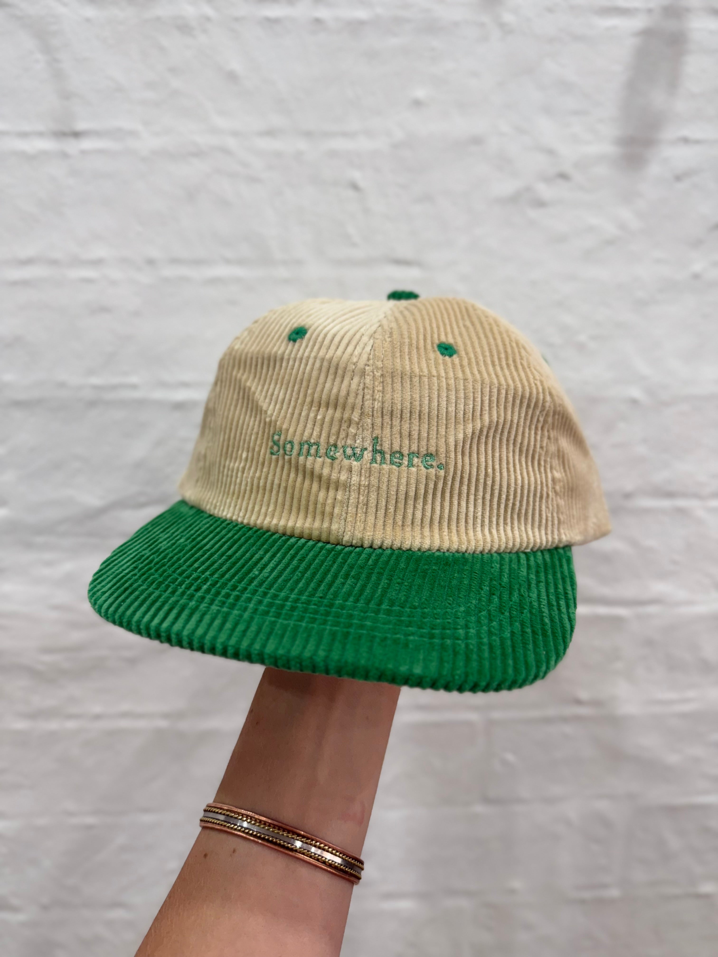 SOMEWHERE corduroy dad cap - Green