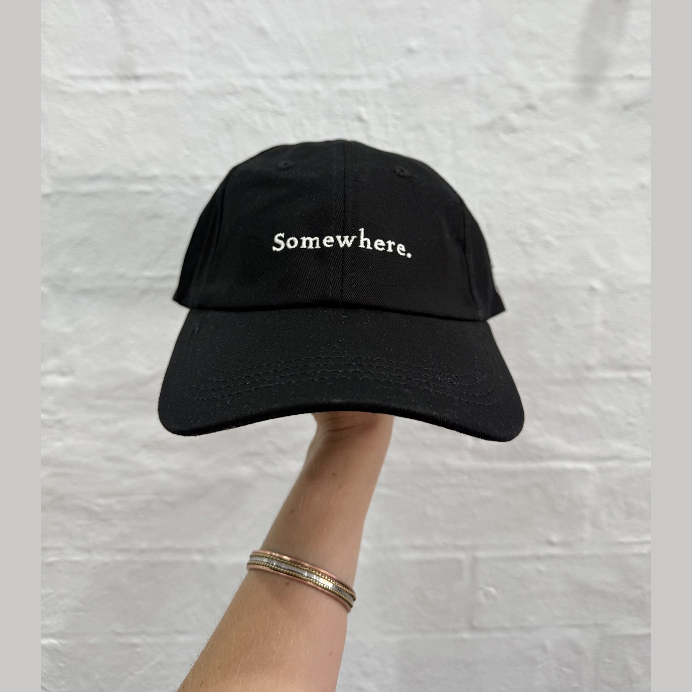 SOMEWHERE dad cap - Black