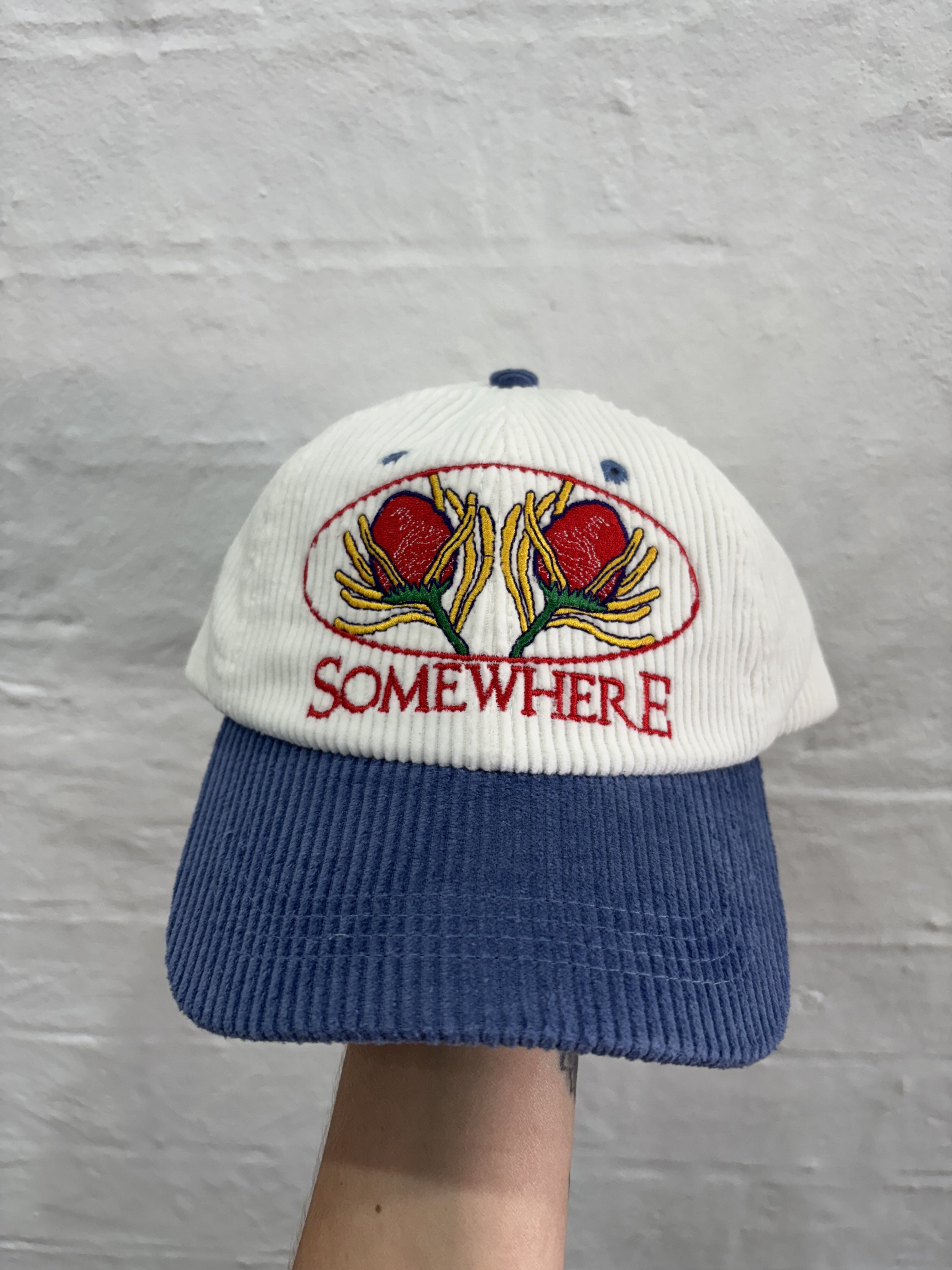 SOMEWHERE Banksia corduroy dad cap - Blue