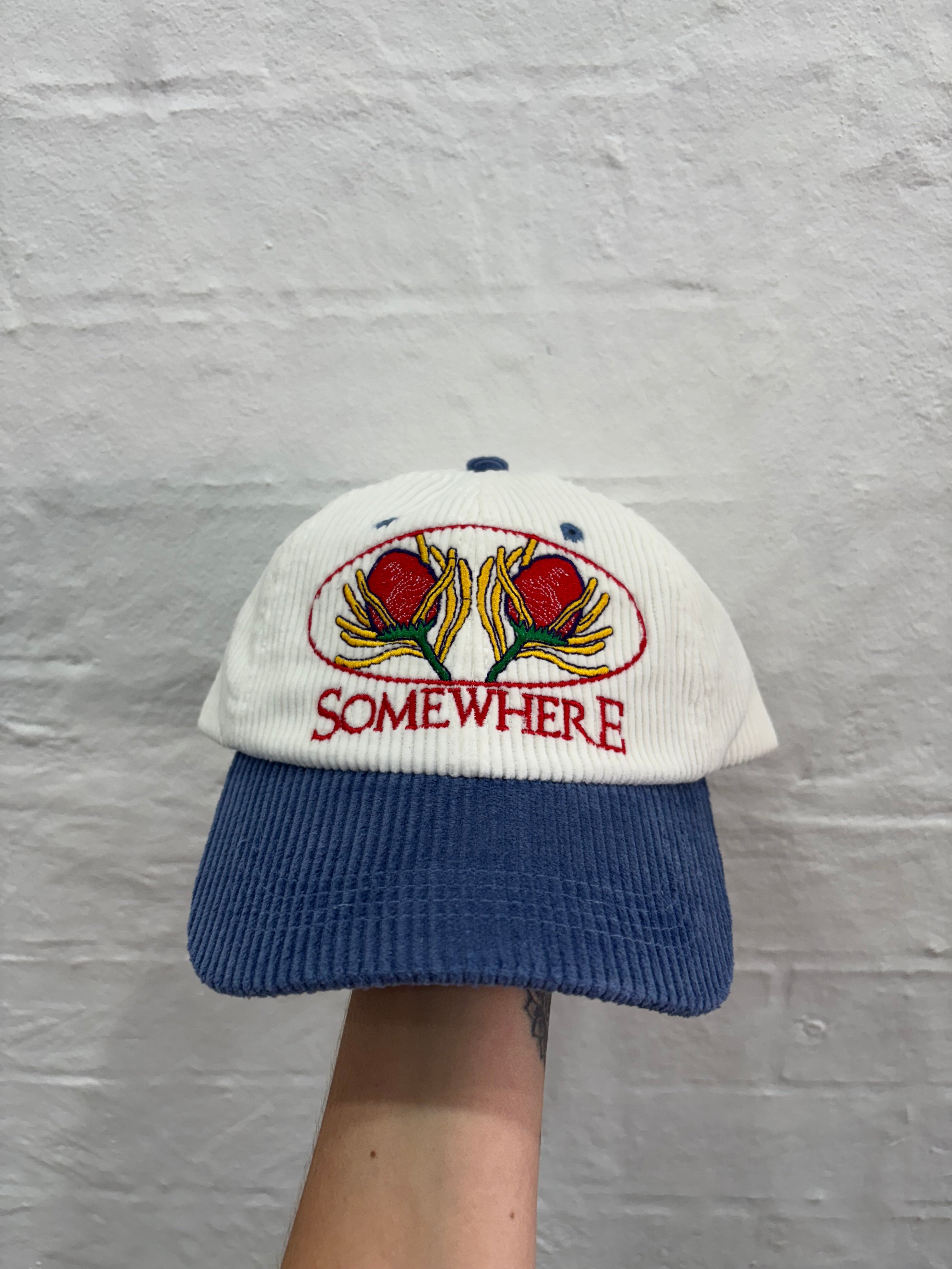SOMEWHERE Banksia corduroy dad cap - Blue