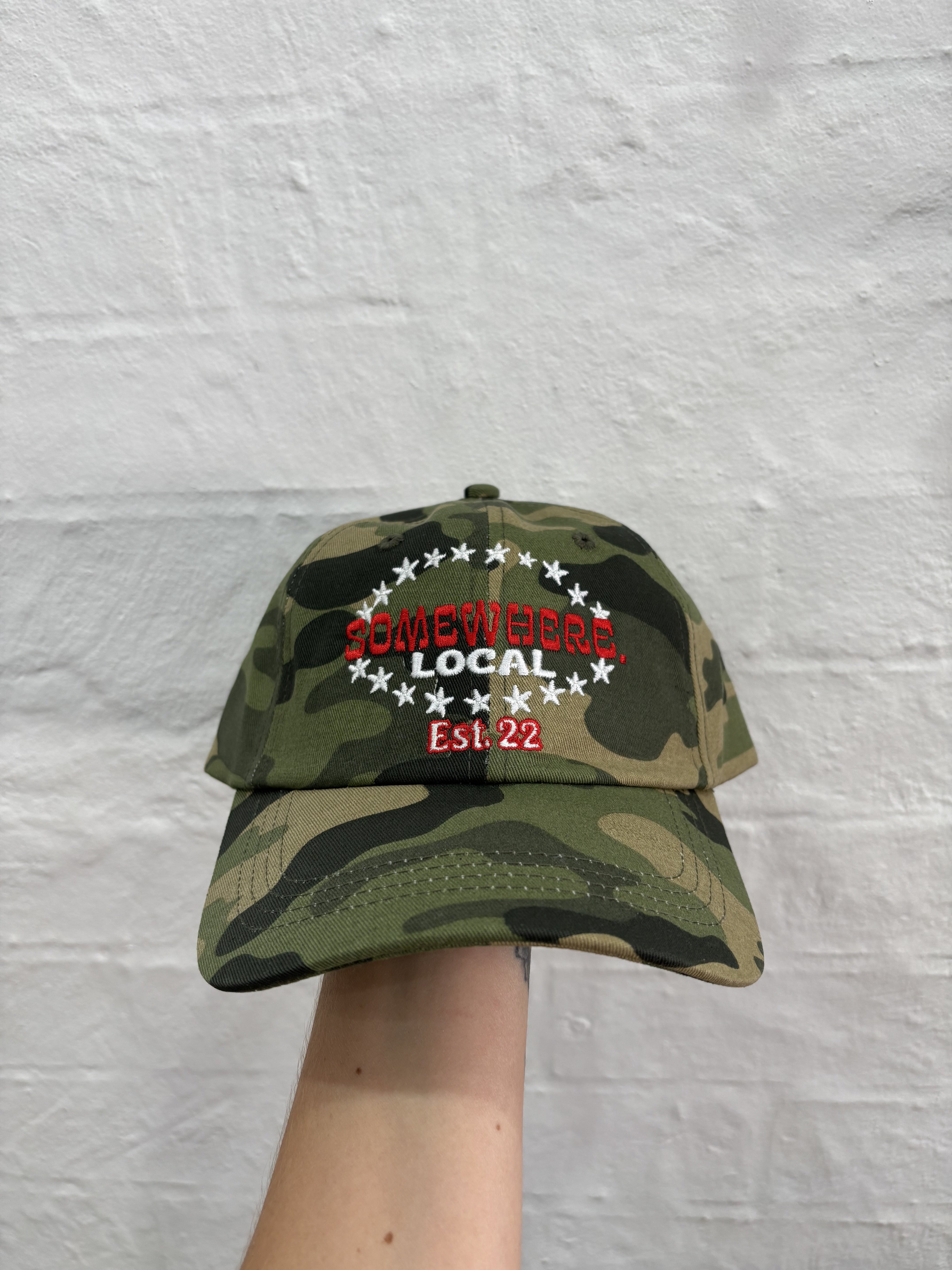 SOMEWHERE Established 22 dad cap - Army