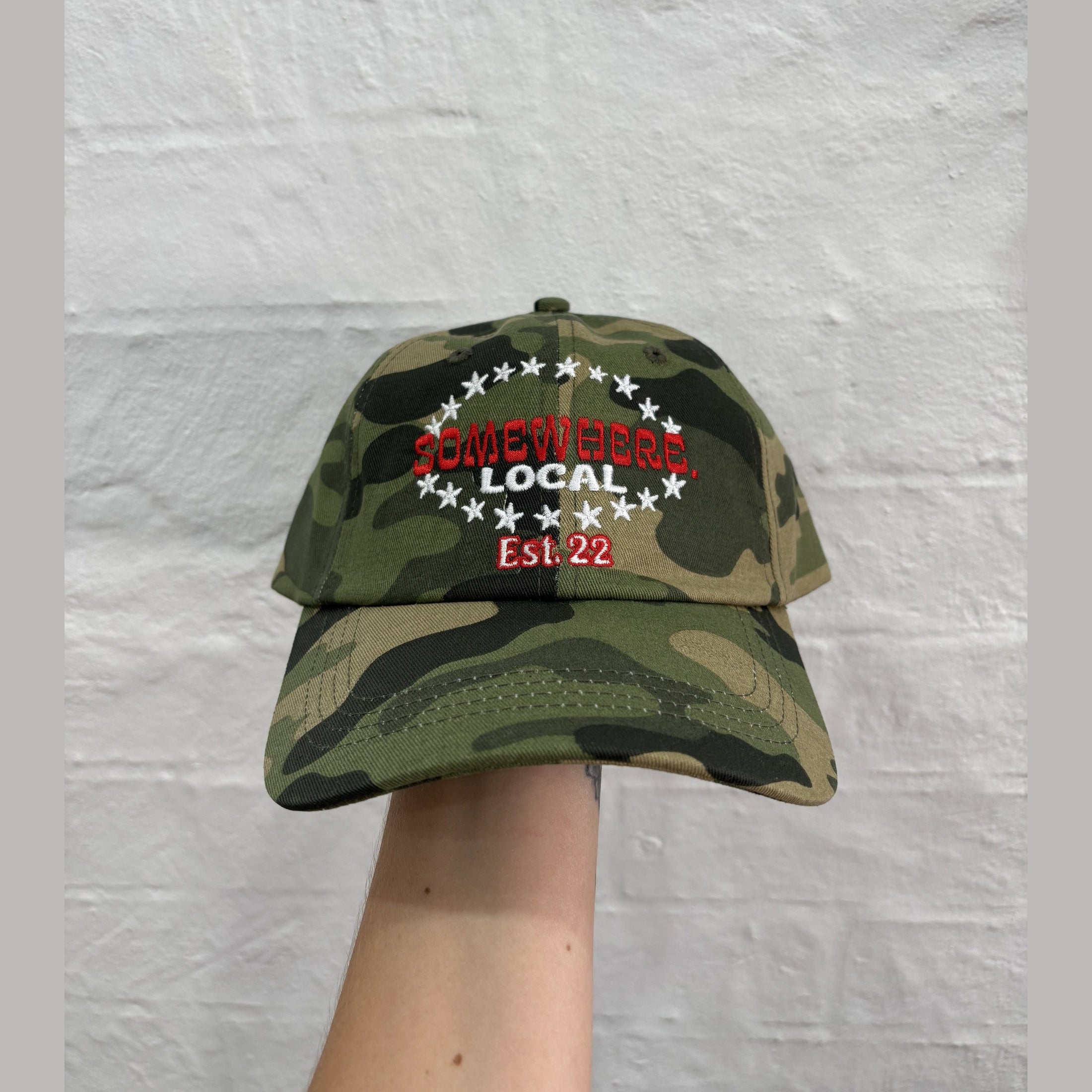 SOMEWHERE Established 22 dad cap - Army