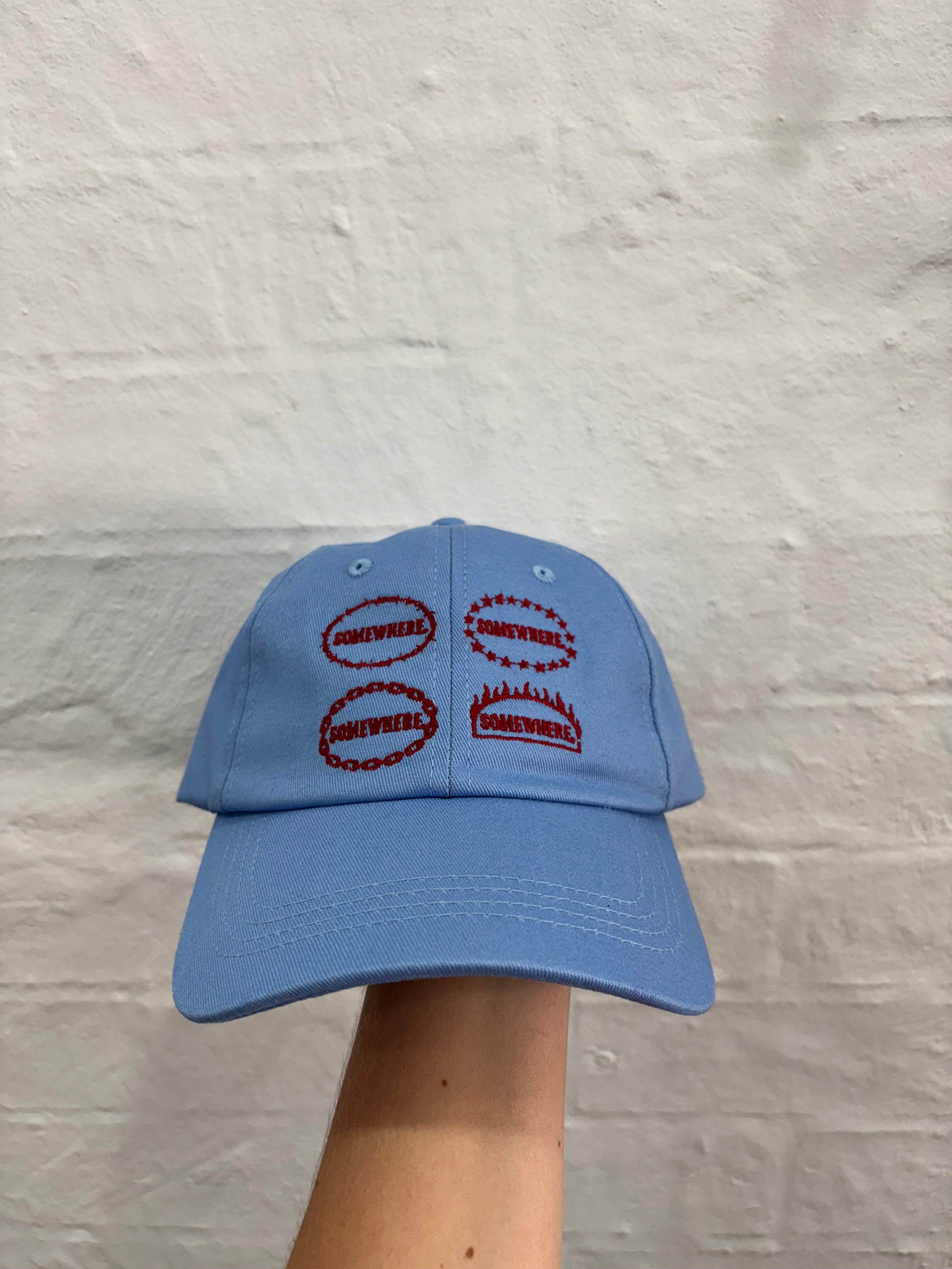 SOMEWHERE Badges dad cap - Sky blue