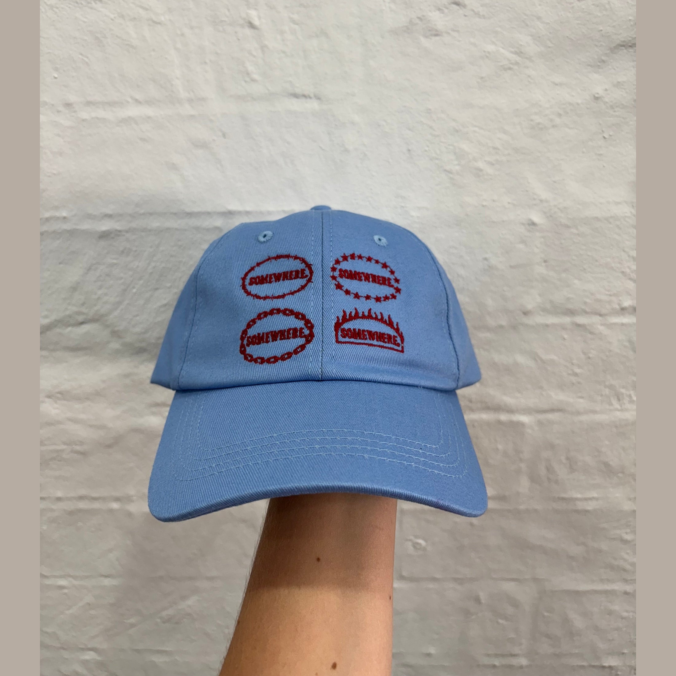SOMEWHERE Badges dad cap - Sky blue