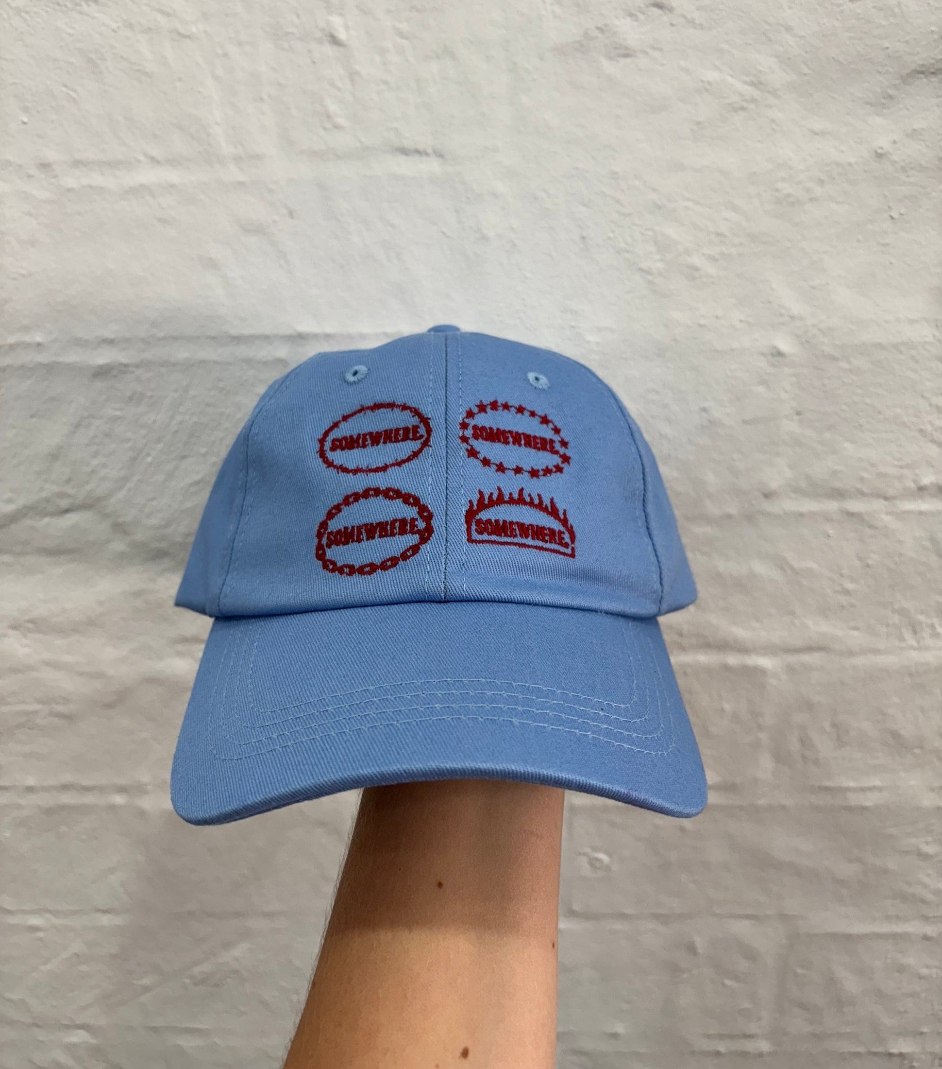SOMEWHERE Badges dad cap - Sky blue
