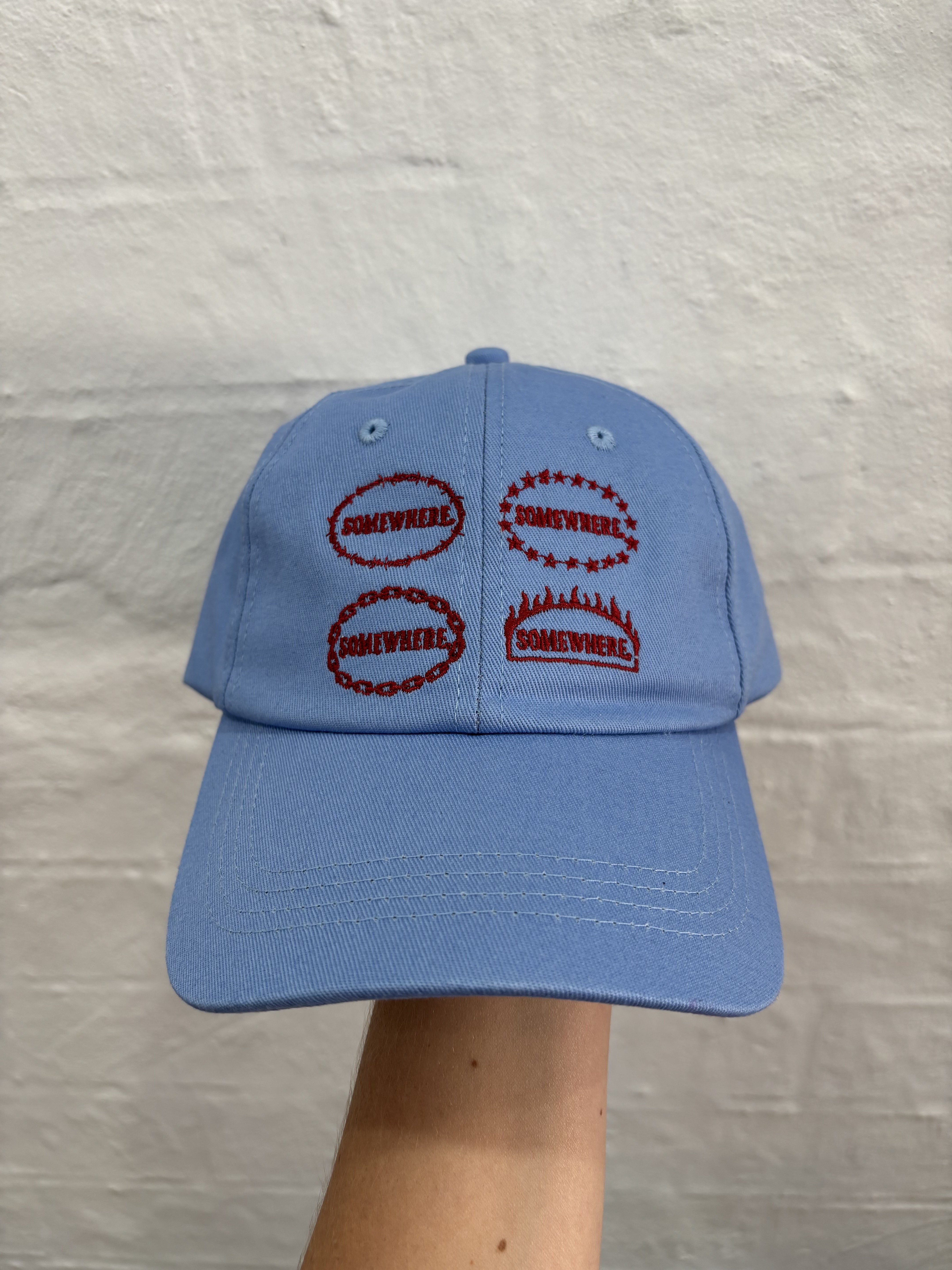 SOMEWHERE Badges dad cap - Sky blue