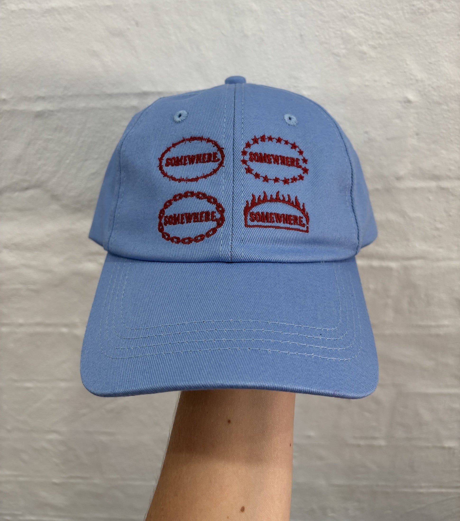 SOMEWHERE Badges dad cap - Sky blue