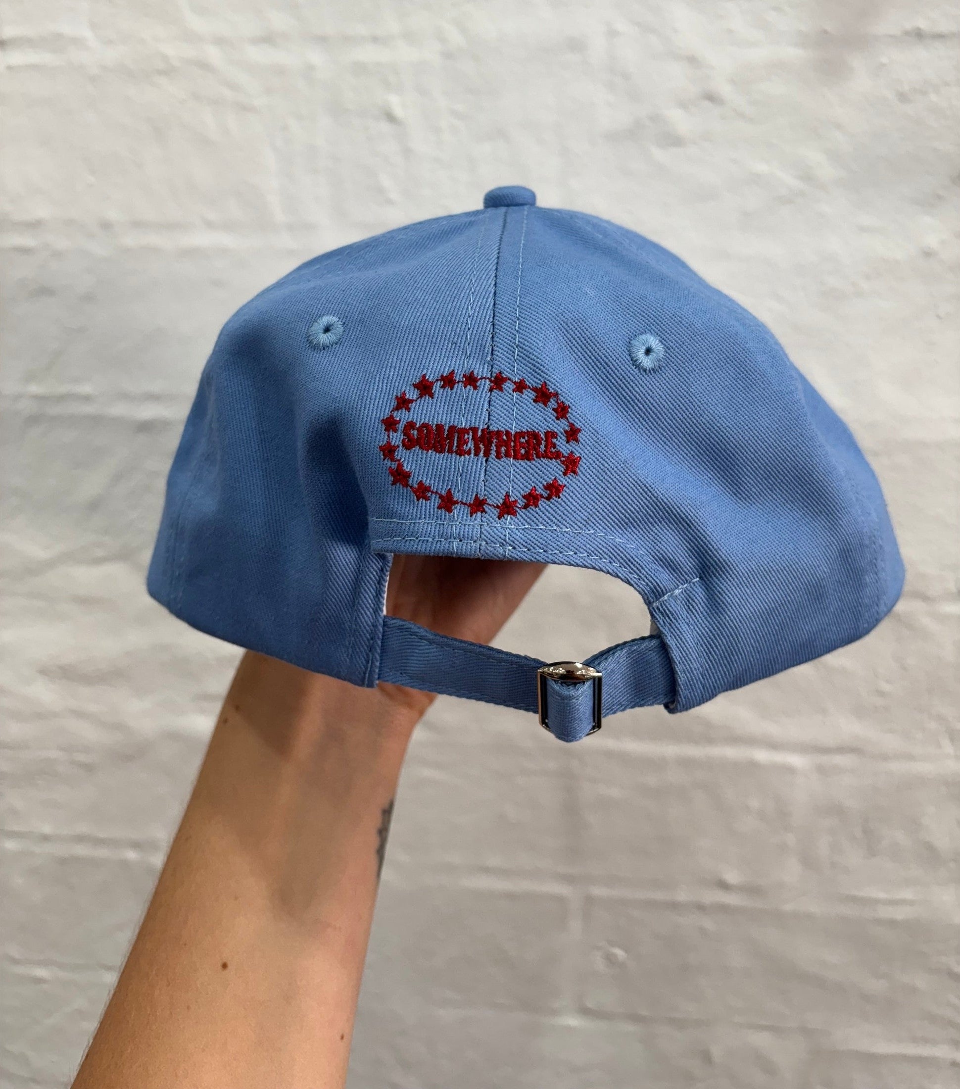 SOMEWHERE Badges dad cap - Sky blue