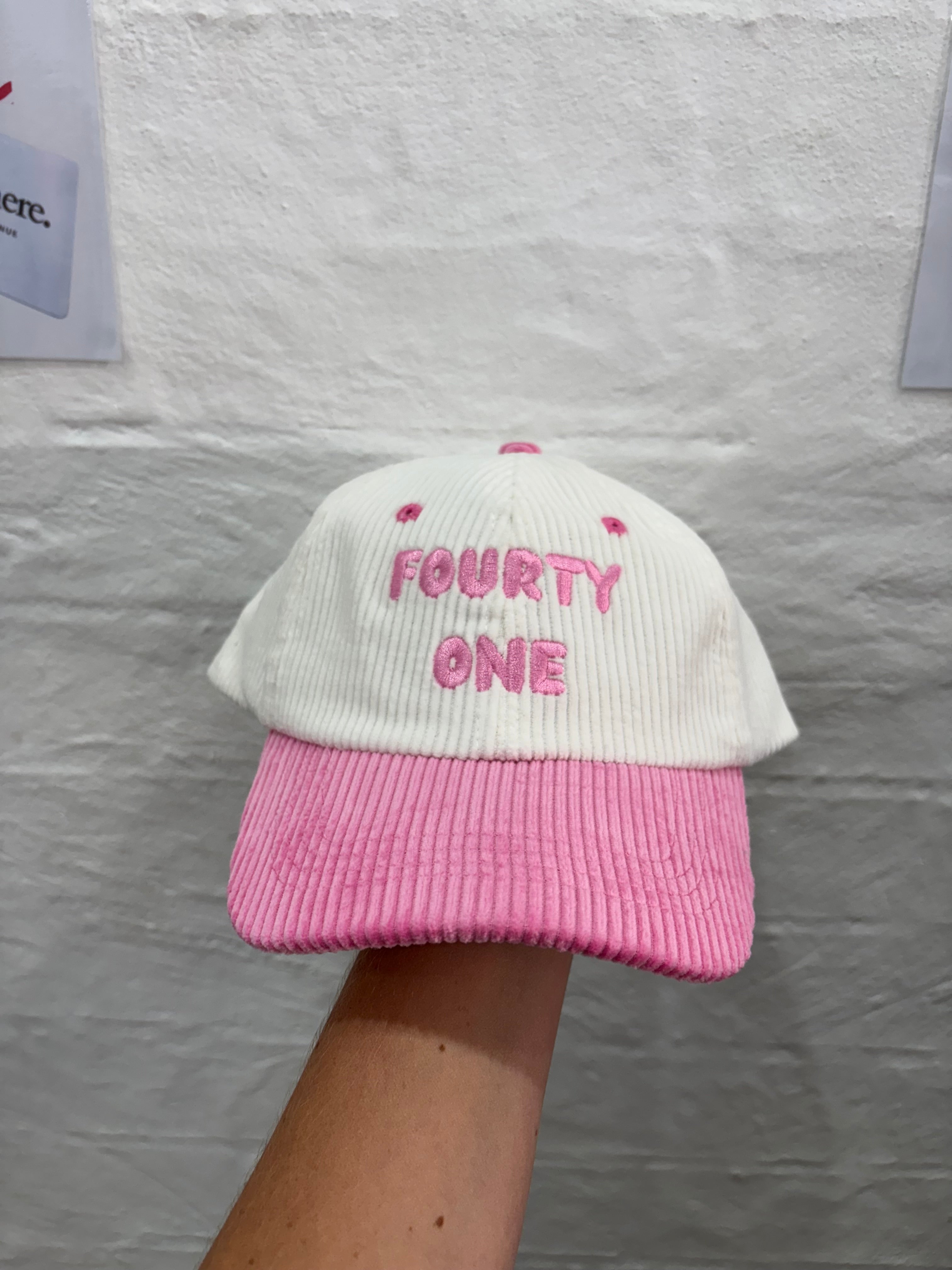 Somewhere Mini – “Forty One” Cord Cap Pink– Kids