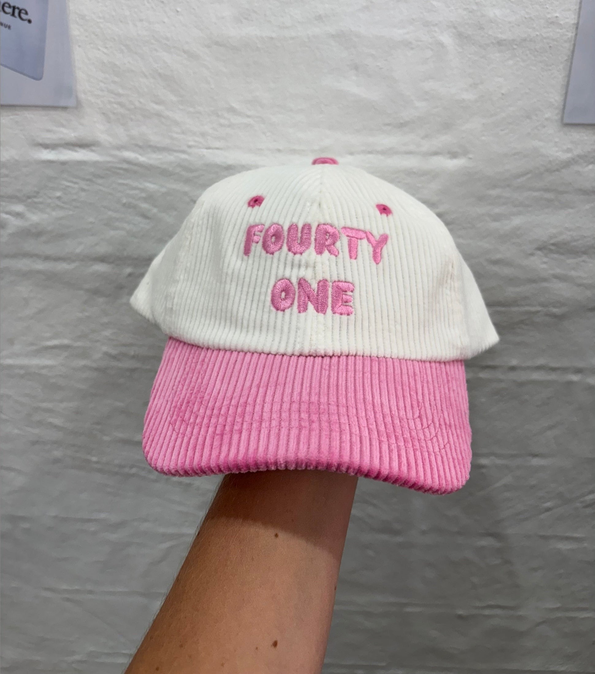 Somewhere Mini – “Forty One” Cord Cap Pink– Kids