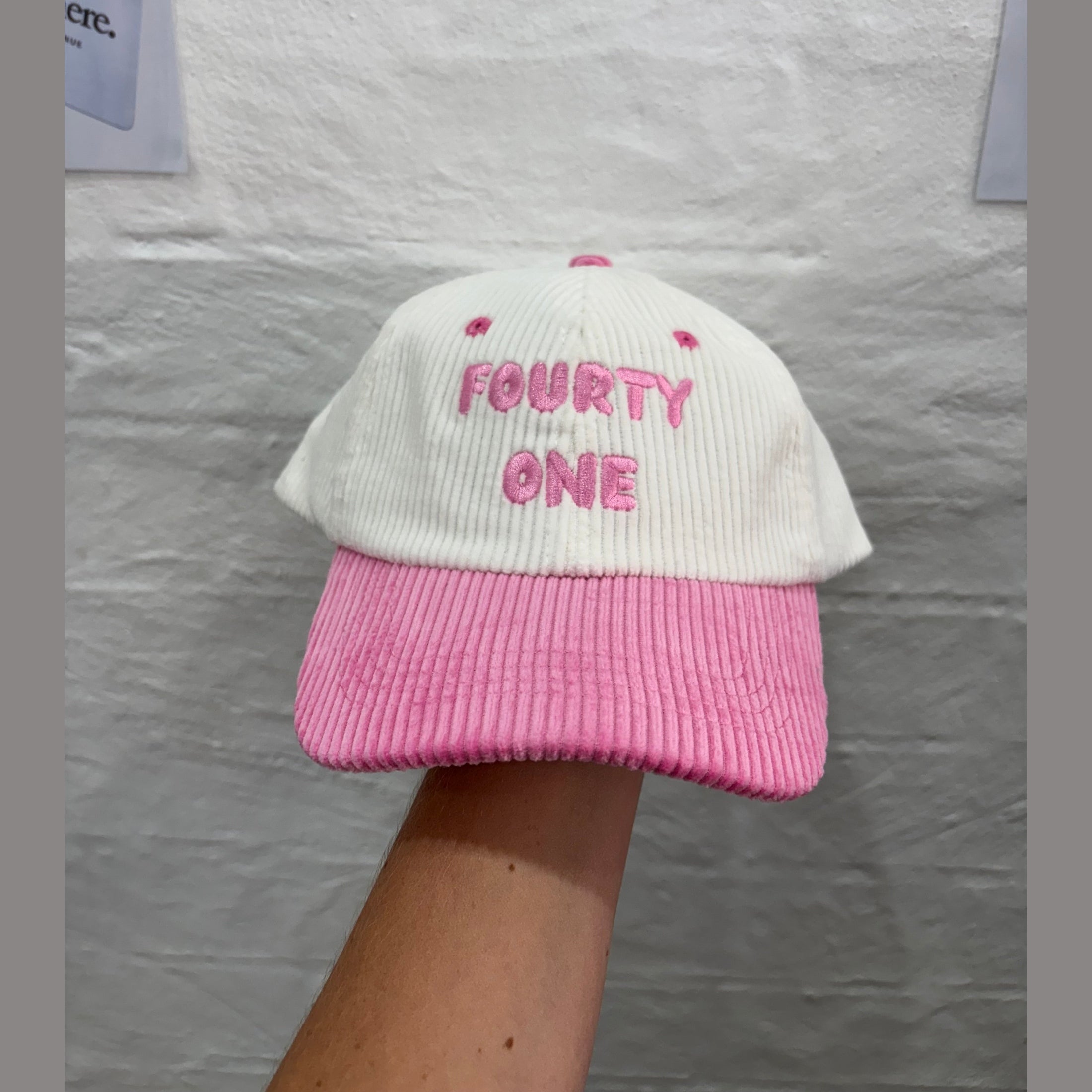 Somewhere Mini – “Forty One” Cord Cap Pink– Kids