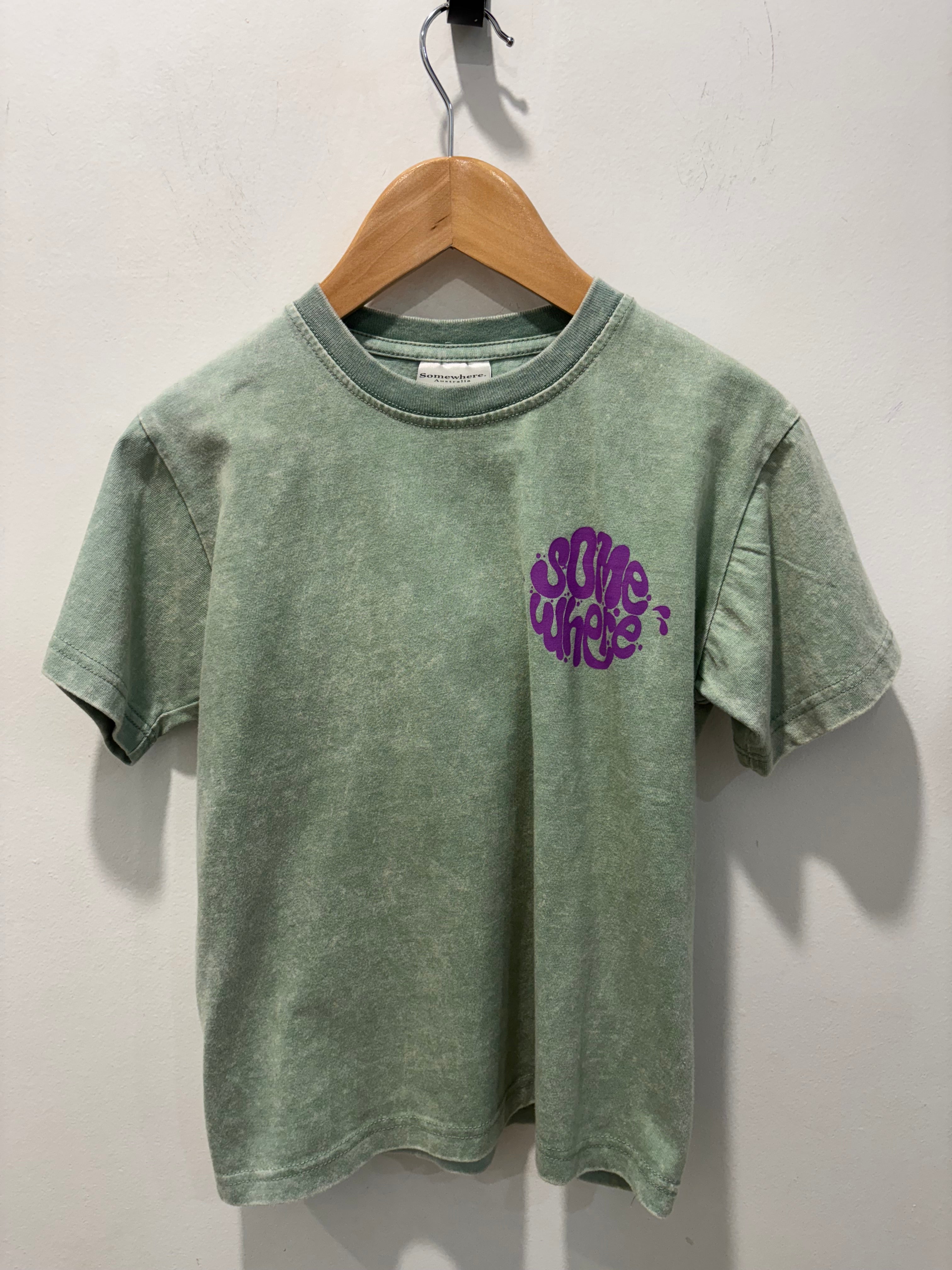 Somewhere Mini– The Drip Tee – Sage