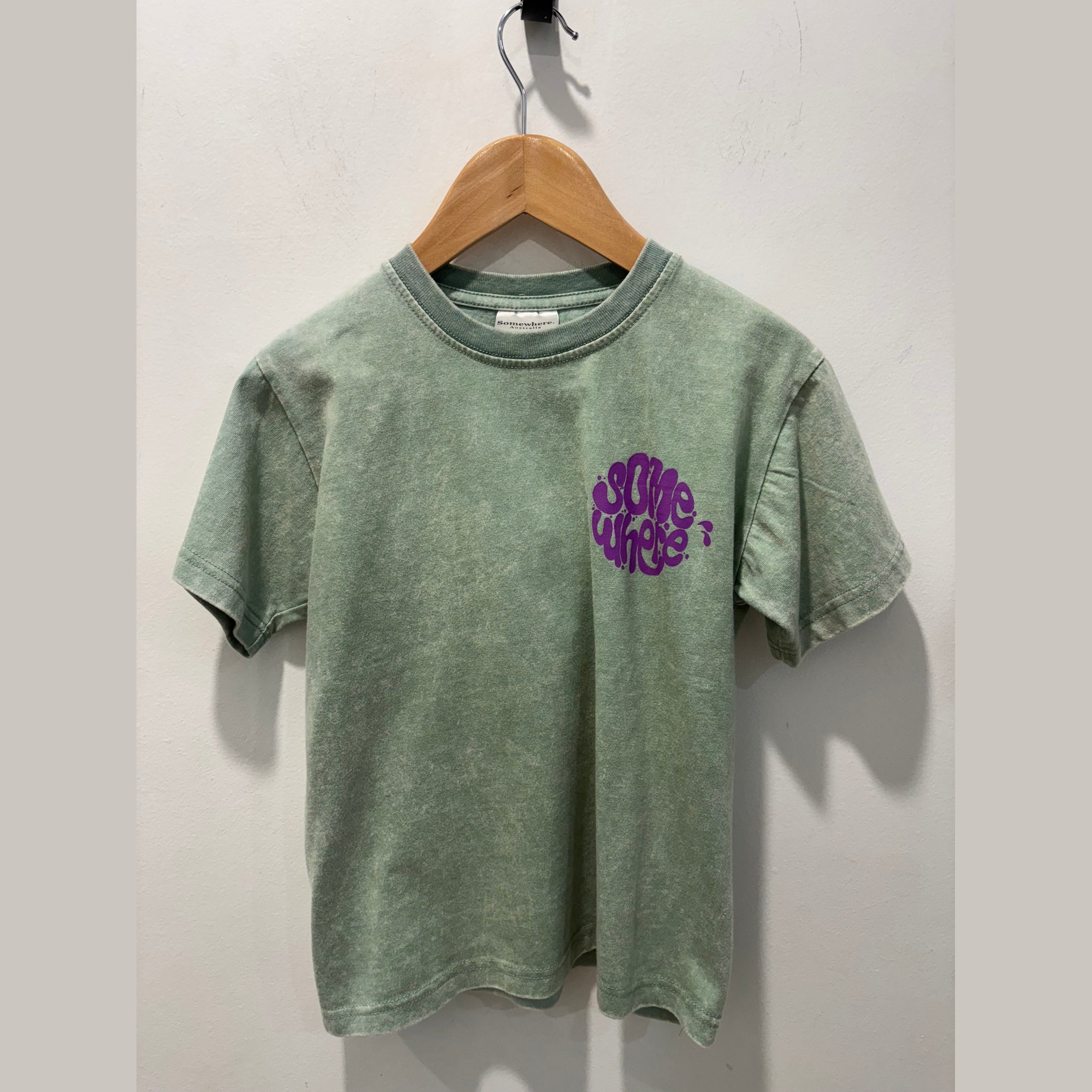 Somewhere Mini– The Drip Tee – Sage