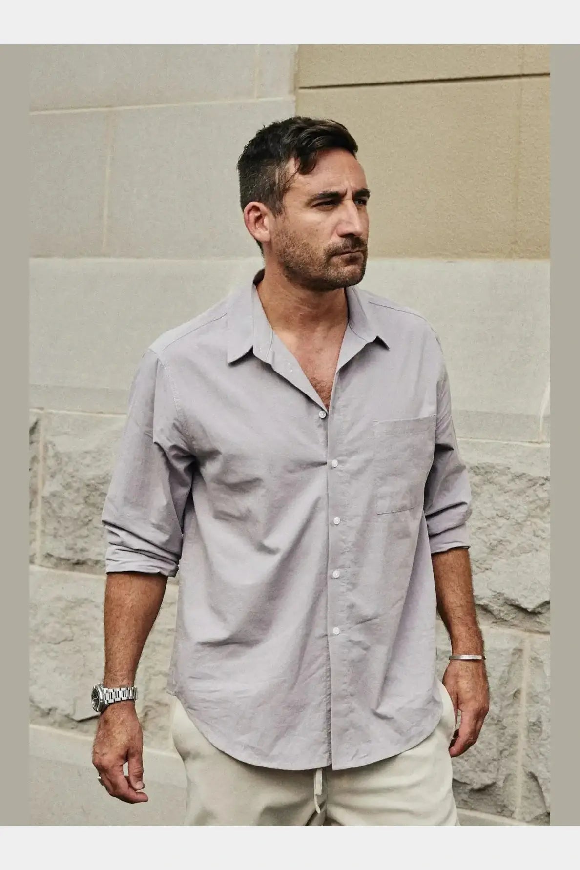 Kore Valley Poplin L/S Shirt- Ash