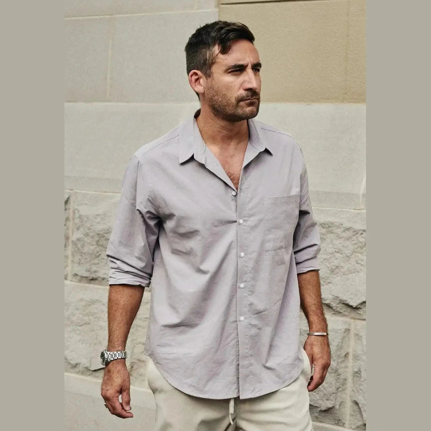Kore Valley Poplin L/S Shirt- Ash