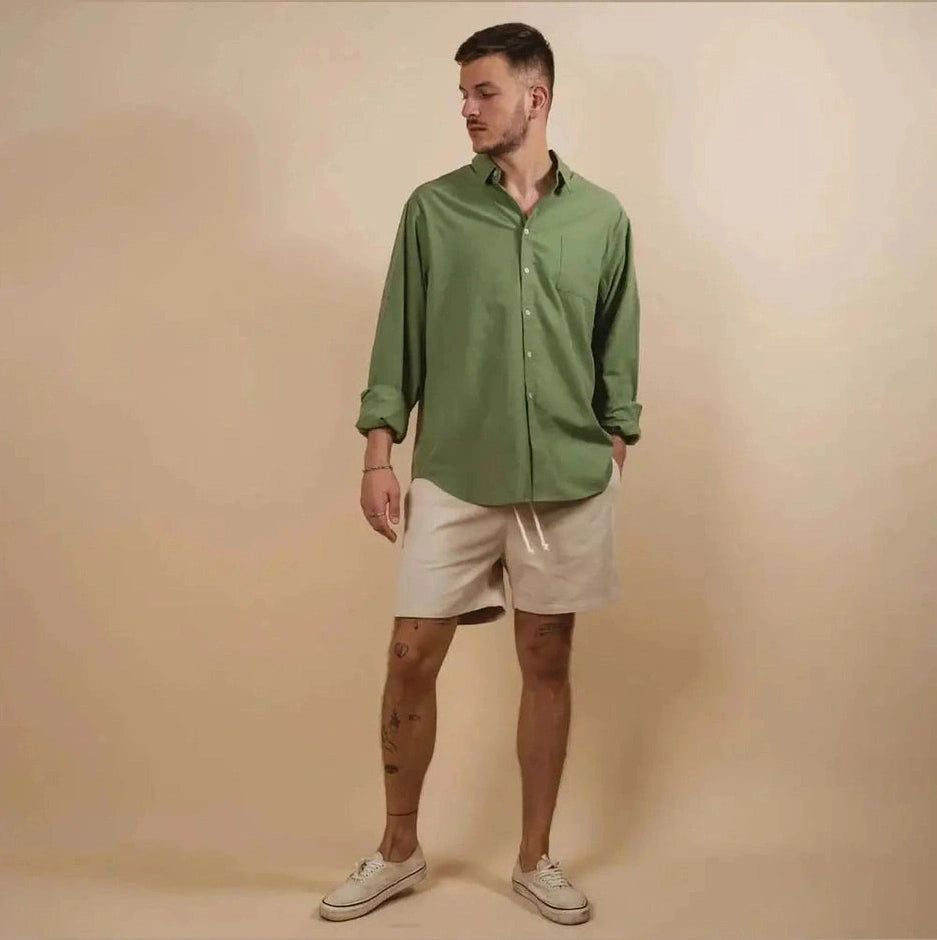 Kore Valley Poplin L/S Shirt- Olive