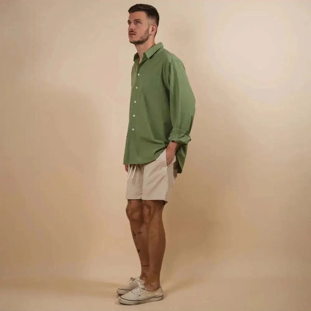 Kore Valley Poplin L/S Shirt- Olive
