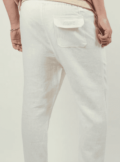 Kore amalfi linen pant - white
