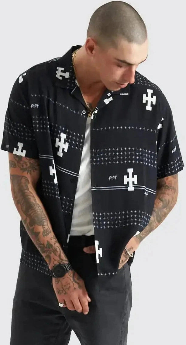 Kscy Myricks Relaxed Resort Shirt - Anthracite Black