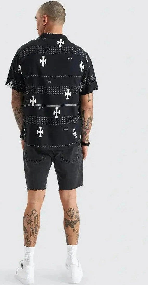 Kscy Myricks Relaxed Resort Shirt - Anthracite Black