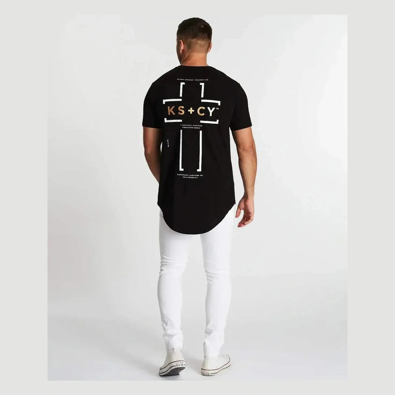 Kscy eruption dual curved t-shirt - jet black