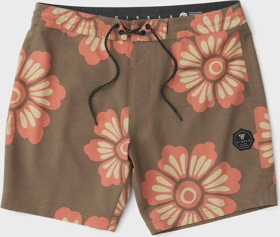 VISSLA Keana 17.5" Boardshort - Dark earth