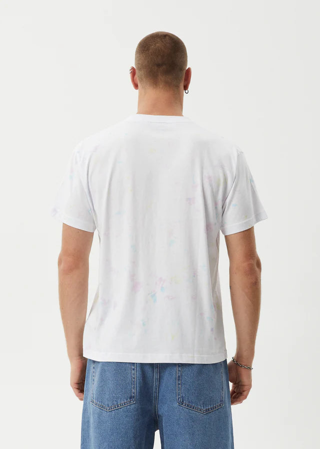 AFENDS tie dye recycled boxy fit tee - white