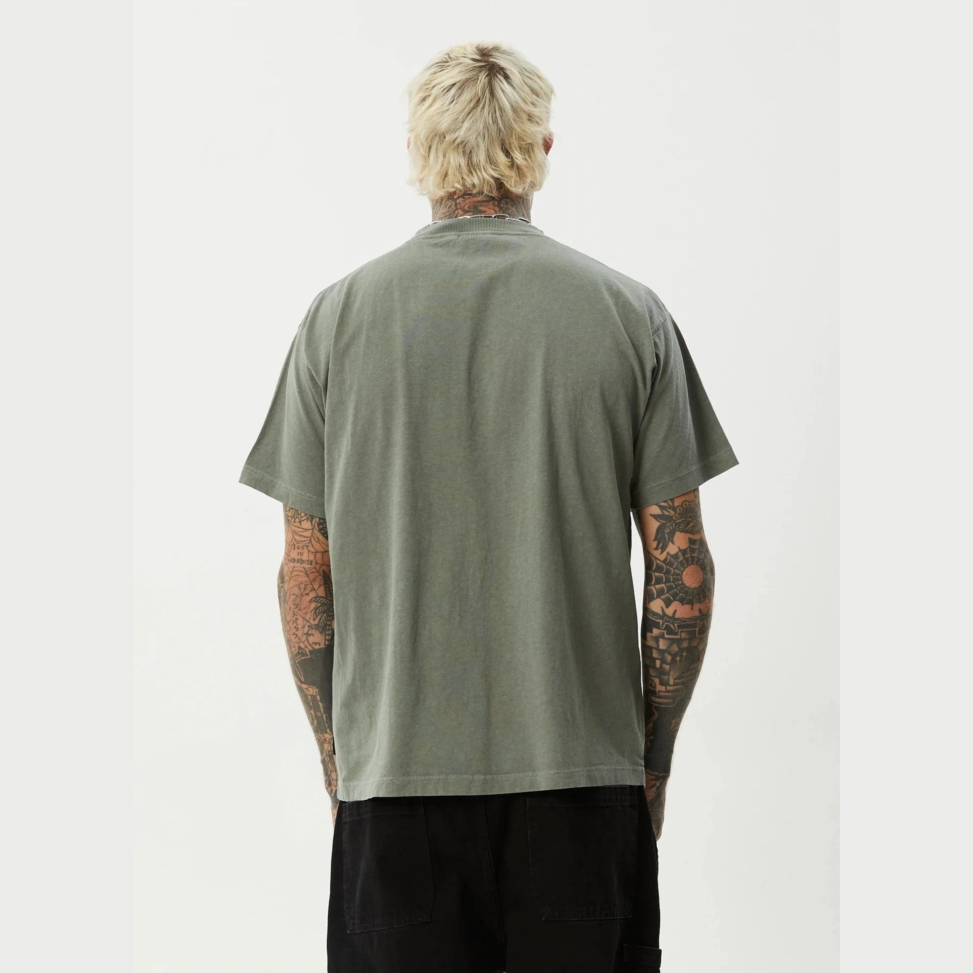 AFENDS Hitching boxy tee - Washed sycamore