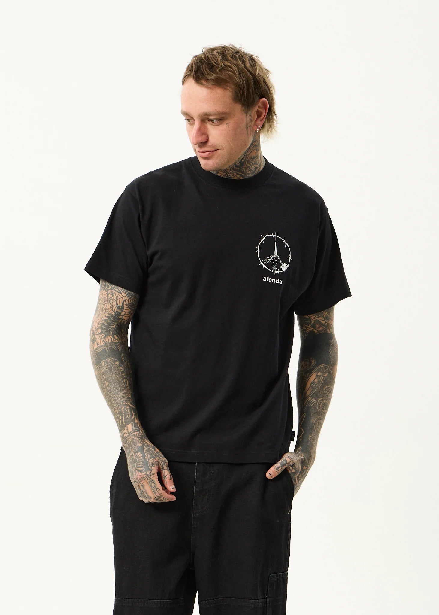 AFENDS Energy boxy tee - Black