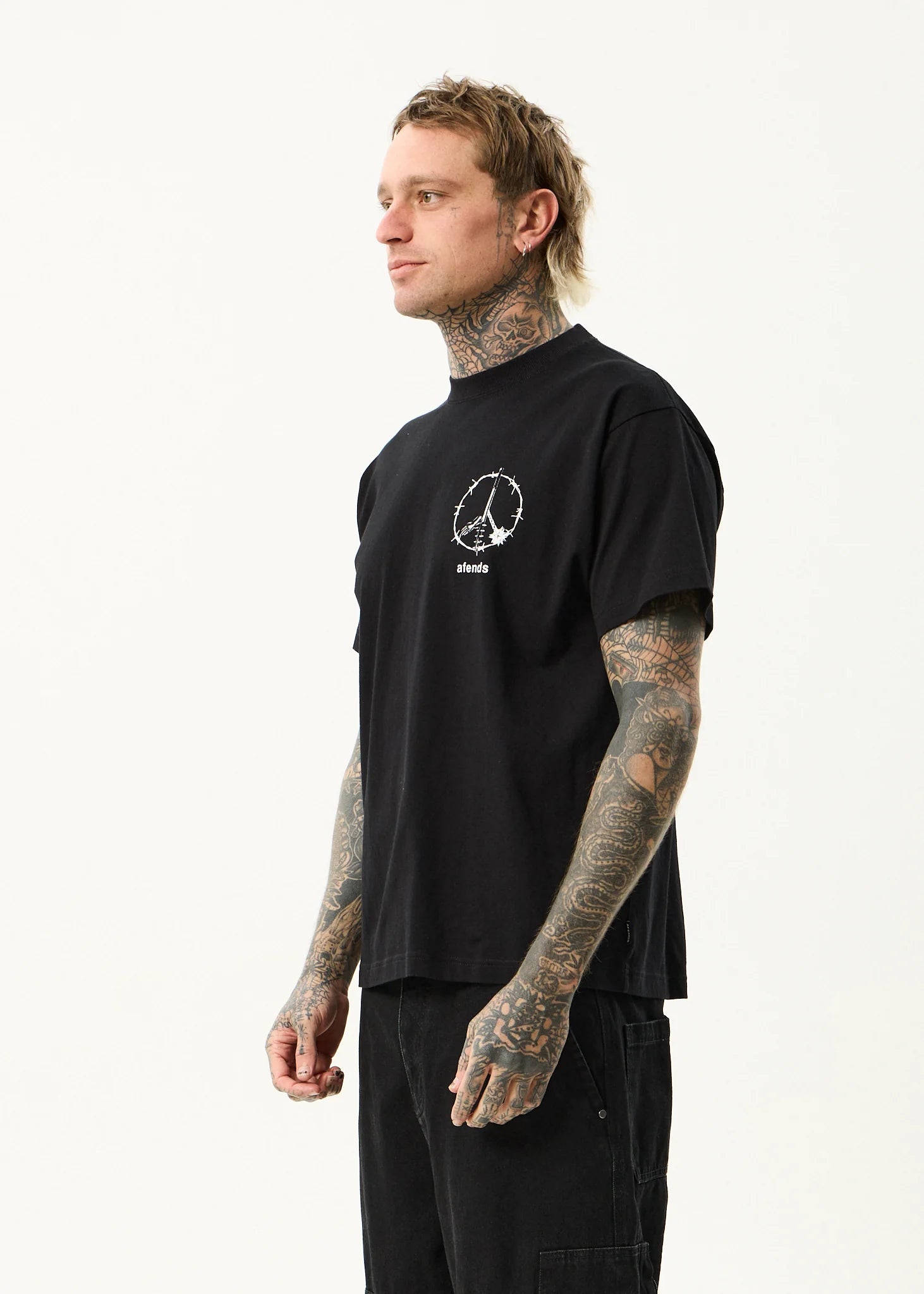 AFENDS Energy boxy tee - Black
