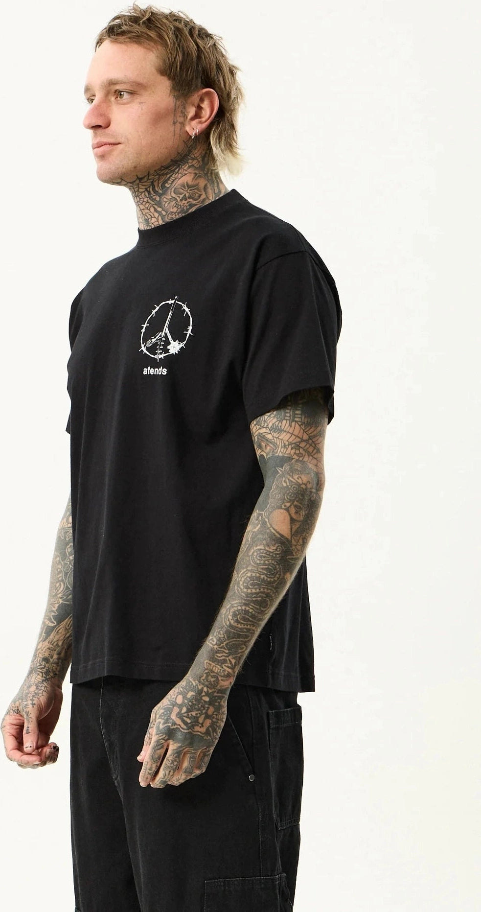 AFENDS Energy boxy tee - Black