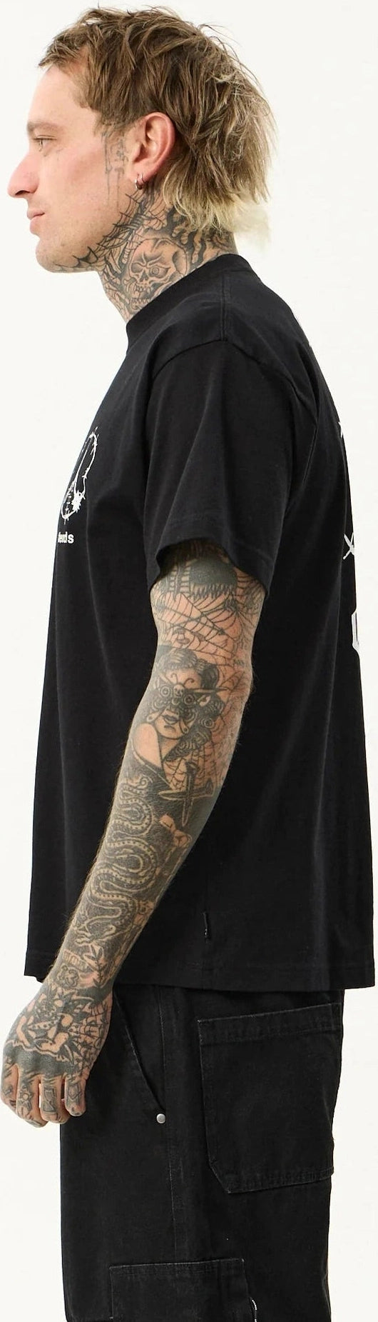 AFENDS Energy boxy tee - Black