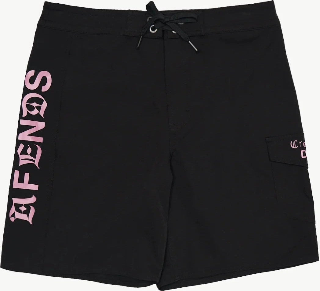 AFENDS Mix Up - Surf Related V2 Boardshort 18" - Black