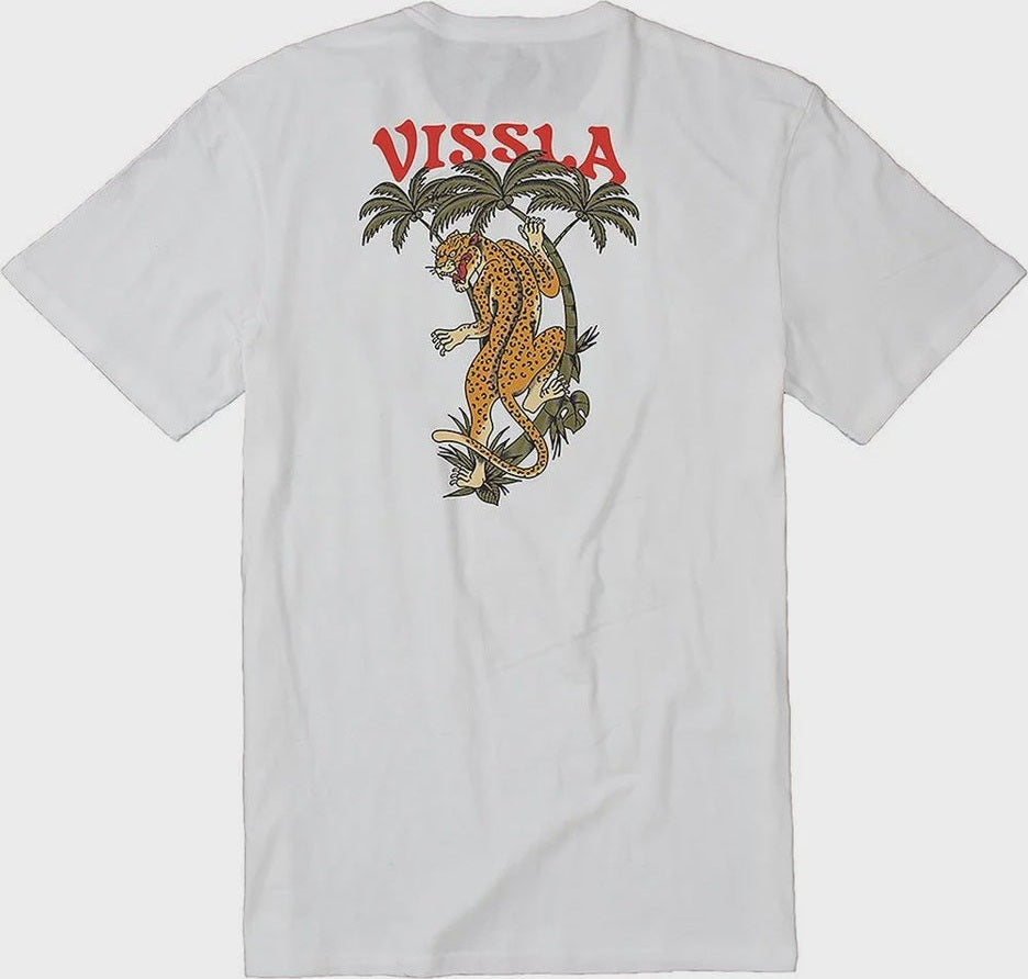 VISSLA Big Cat Organic Blend Ss Tee - White