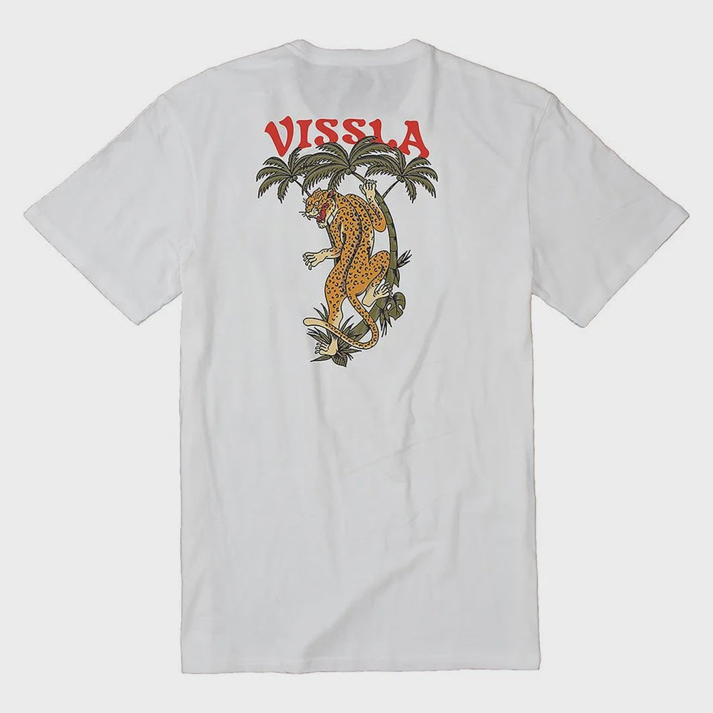 VISSLA Big Cat Organic Blend Ss Tee - White