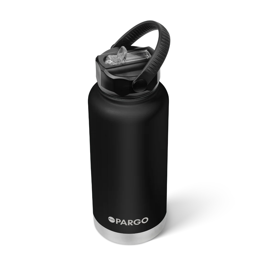 PROJECT PARGO 950mL Insulated Bottle w/ Straw Lid - Midnight black