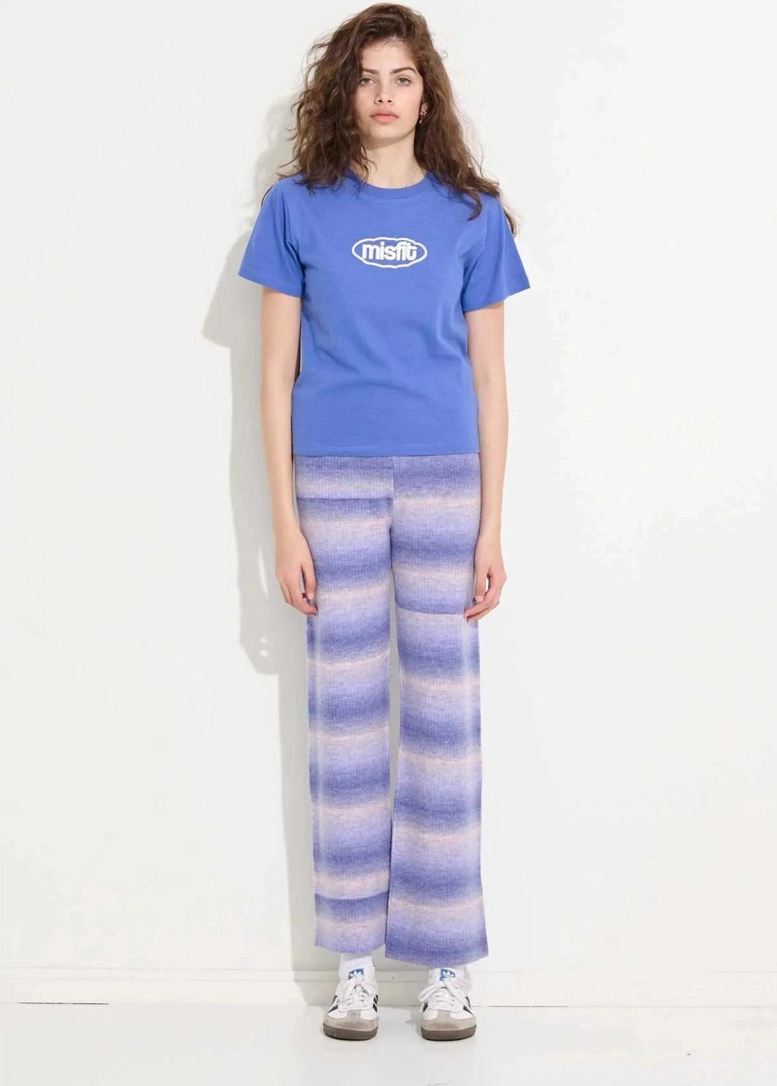 MISFIT Phoom wide leg knit pants - Washed violet
