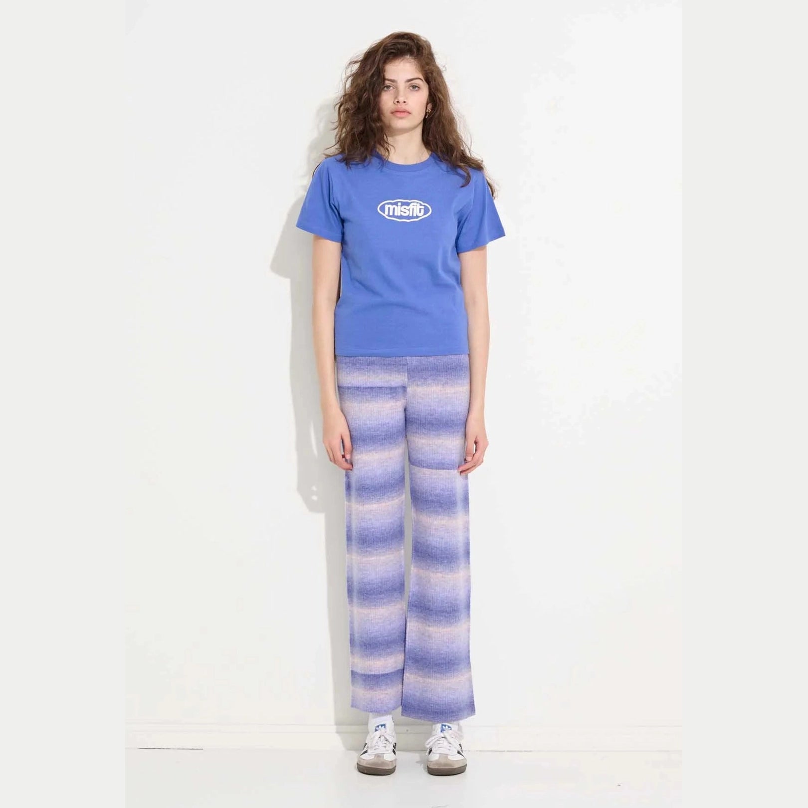 MISFIT Phoom wide leg knit pants - Washed violet