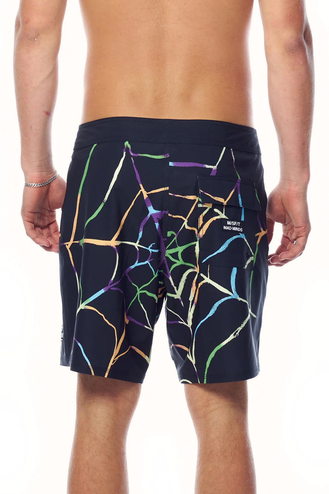 MISFIT - dope machine 17" boardshort - black/web