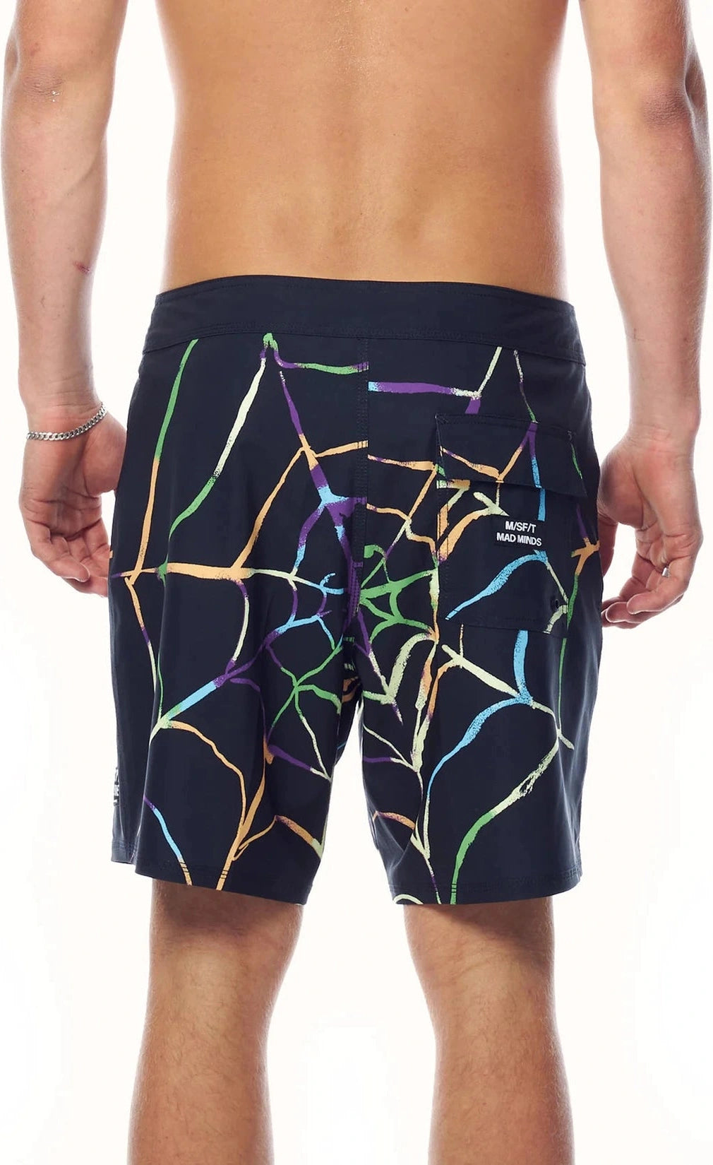 MISFIT - dope machine 17" boardshort - black/web