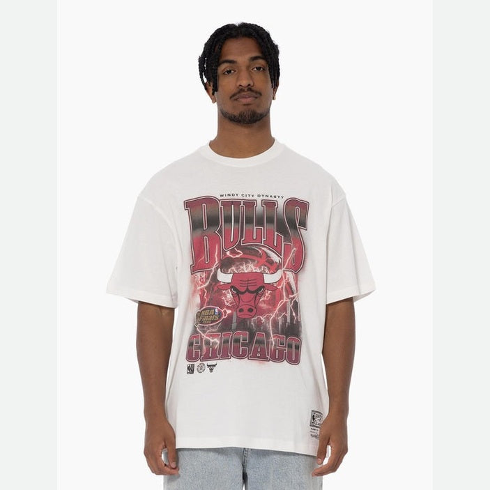 MITCHELL & NESS Chicago bulls city strike tee - Vintage white