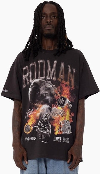 MITCHELL & NESS Chicago bulls flaming hot tee - Faded black