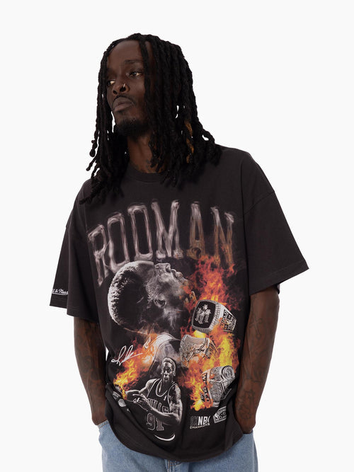 MITCHELL & NESS Chicago bulls flaming hot tee - Faded black