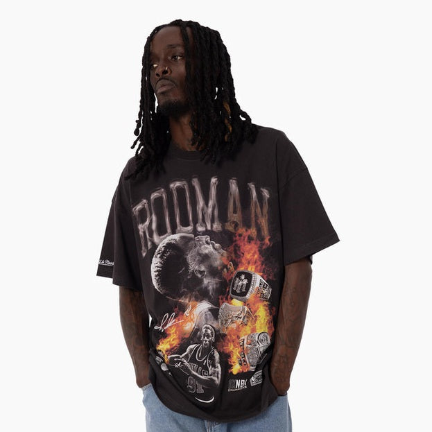 MITCHELL & NESS Chicago bulls flaming hot tee - Faded black